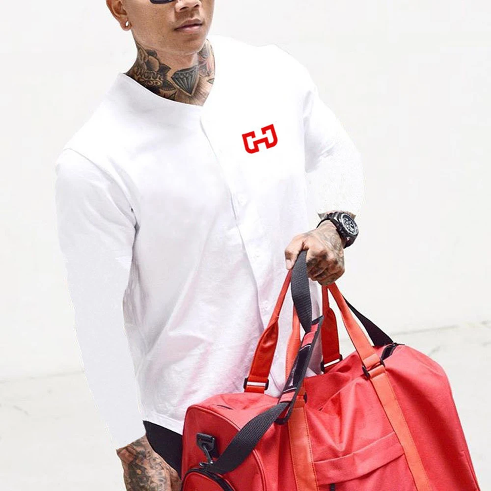  Summer Short-Sleeved Print Shirt Men Cotton Fashion Casual Loose Shirt Men Single Breasted Shirt