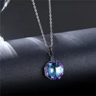 Минималистичное ювелирное изделие из нержавеющей стали, 2 цвета, ожерелье с подвеской с кристаллами, чокер для женщин и девушек, высококачественное Подарочное ювелирное изделие