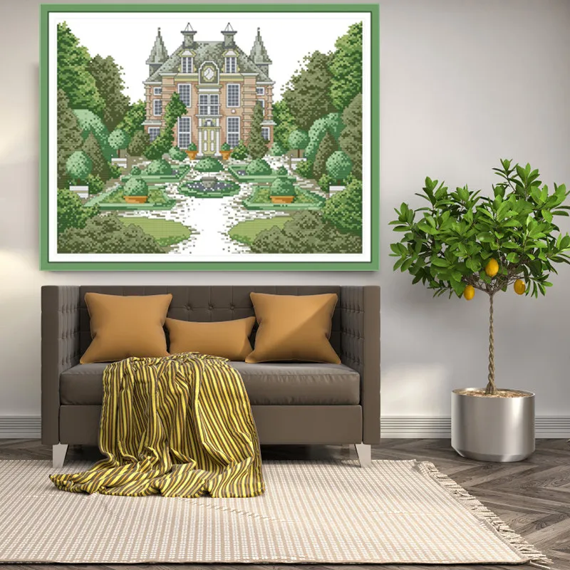 Набор для вышивки крестиком joy Sunday Manor DMC экологичный хлопок 11 и 14 карат вышивка