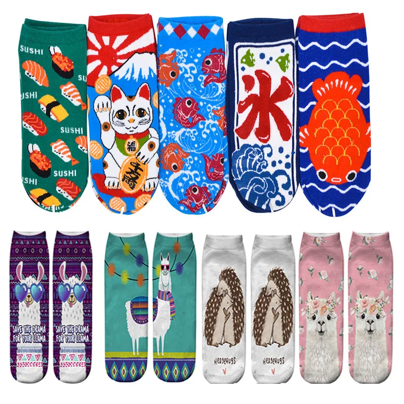 

1 Pairs Anime Cartoon Comic Ankle Socks Unisex Creative Cotton Anime Socks Cute Fashion Casual Cosplay Couple Short Socks