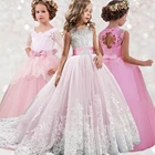 Элегантные платья принцесс, Детские платья для девочек на свадьбу, вечерние новогодние костюмы, платье для первого причастия, детская одежда