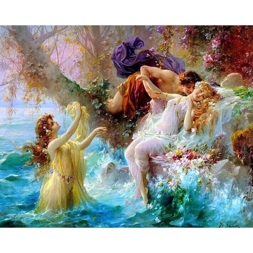 

5D алмазная вышивка «сделай сам», картина для домашнего декора, полная круглая вышивка, европейский человек и женщина, вышивка крестиком, нас...