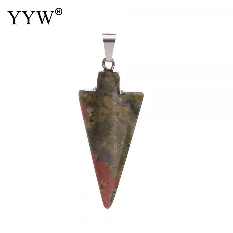 5 шт./лот подвески в форме стрелы из драгоценного камня морской опал тигровый глаз
