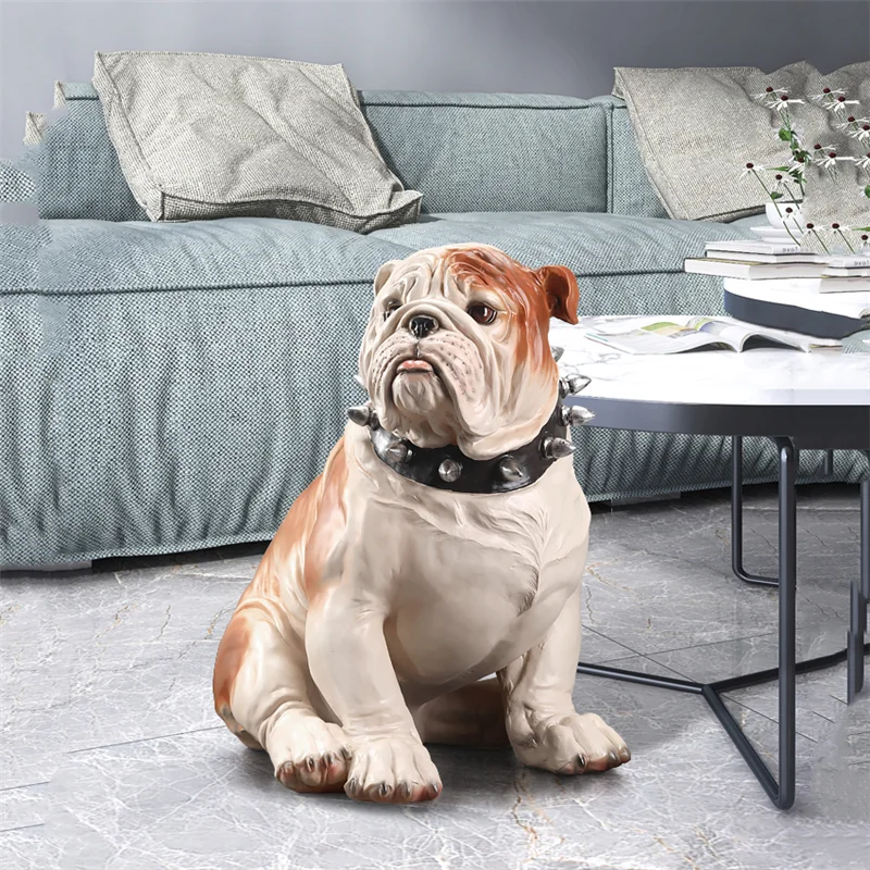 

Bao Guang Ta Nordic Style Big Dog Statue Simple And Modern Living Room Office Creative Home Decor Sculpture Gift A2903