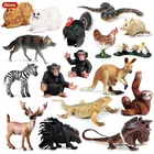 Фигурка животного Oenux, фигурка животного из зоопарка, животного, имитация собаки, оленя, искусственная лошадь, миниатюрные фигурки животных, игрушка, подарок для детей