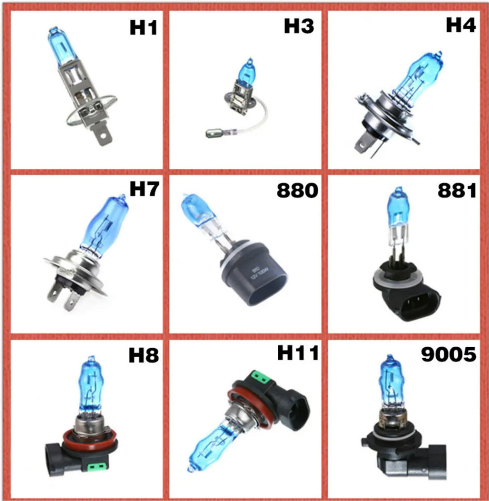 Галогенная лампа CARCTR автомобильные фары Aurora галогенные 12 В H1 H3 H4 H7 H8 H11 9005 9006 880 881