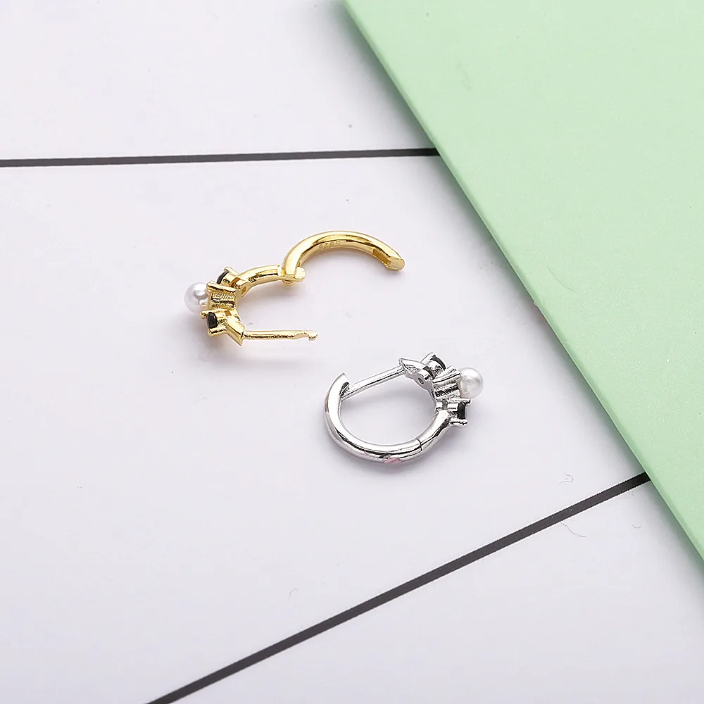 SHADOWHUNTERS подлинный обруч из стерлингового серебра 925 пробы серьги Huggie Femme серебро