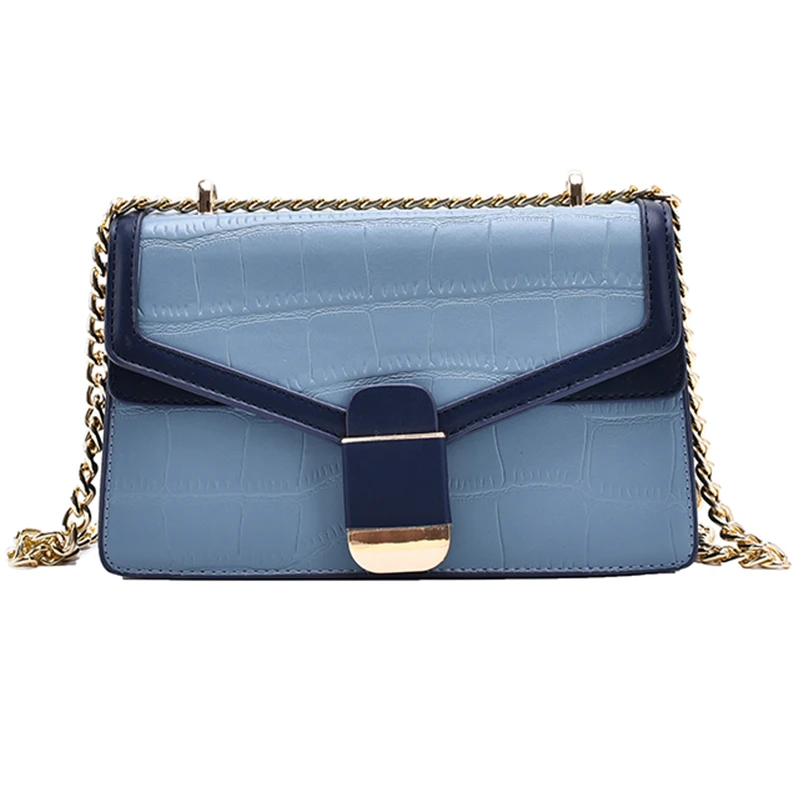 

Leather Flap Bags for Women 2020 Winter Trendy Contrast Color Crossbody Shoulder Handbags Branded Trending Hand Bag