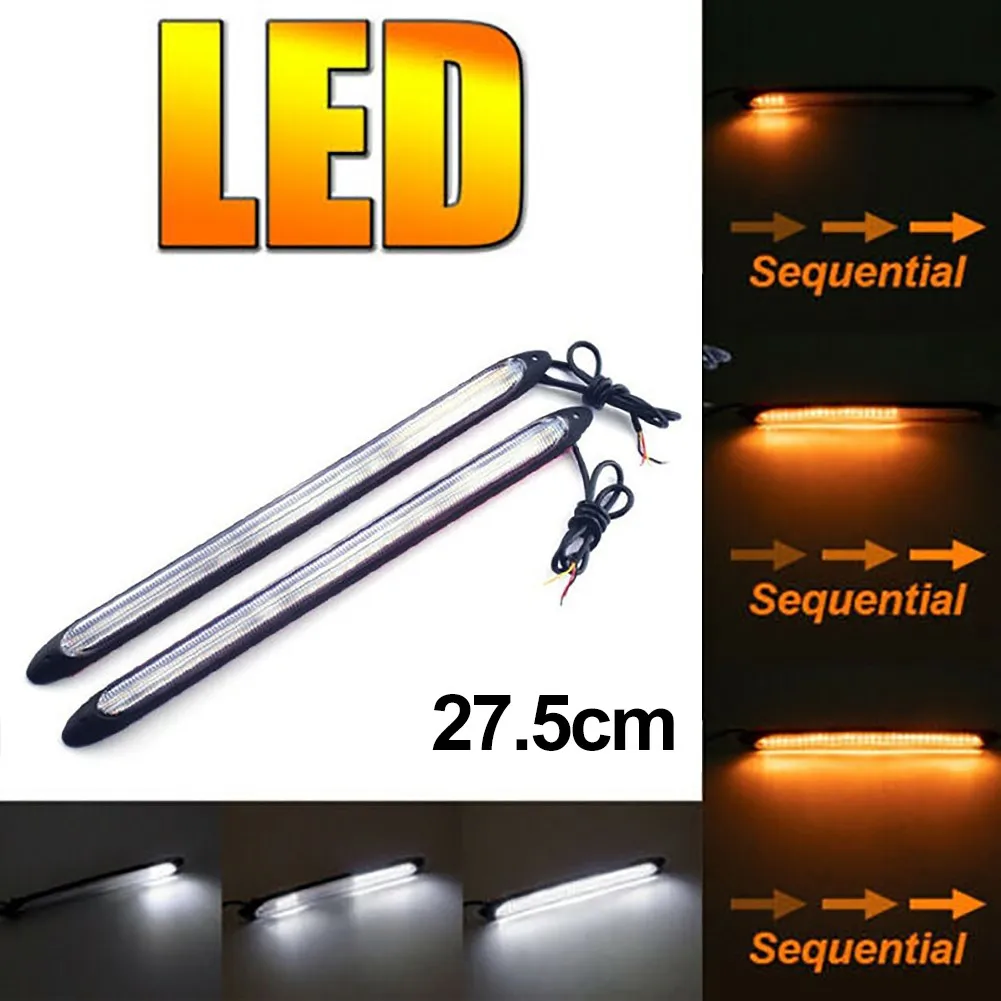 

Unlock Lamp Daytime Turn Signal Running Scanning Sequential Waterproof 2pcs Car