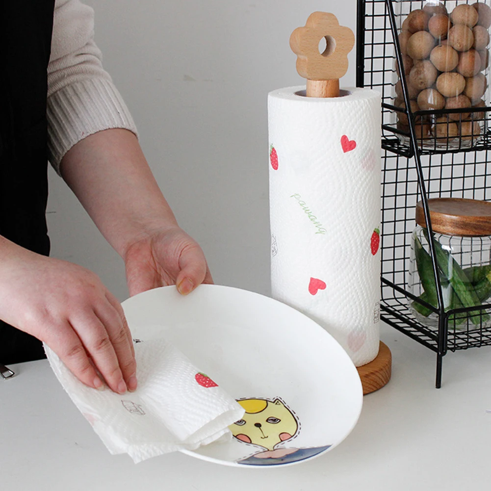 Дерево Форма 6 крючков деревянные чашки держатель стойки Кухня вина Стекло висит