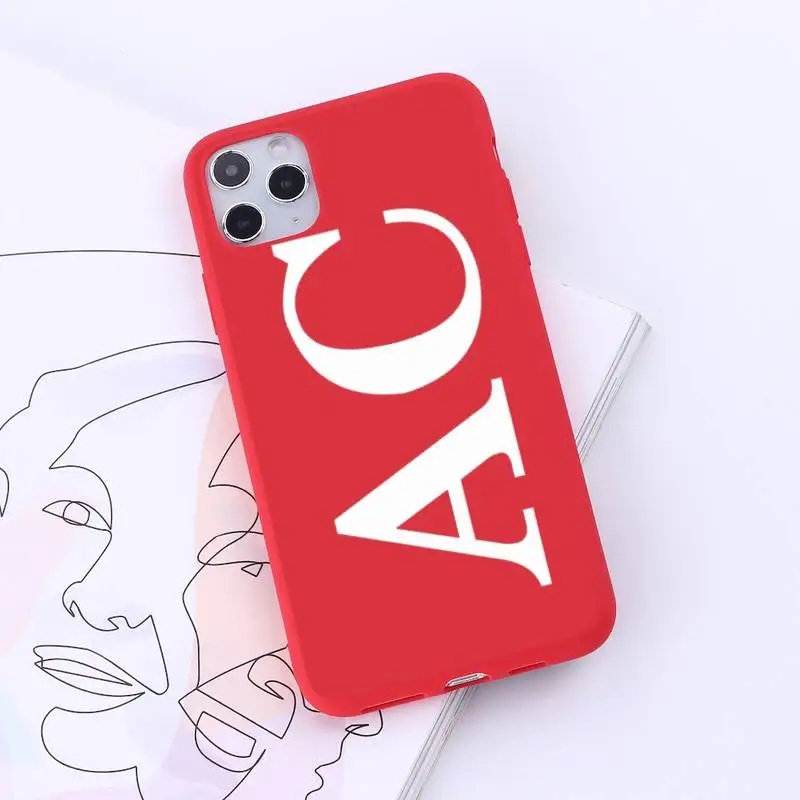 

Custom Large pink initial custom luxury mobile cover Phone Case Candy Color for iPhone 6 7 8 11 12 s mini pro X XS XR MAX Plus