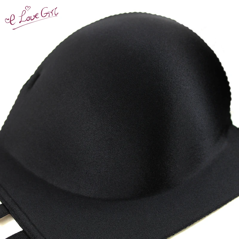 

E lovegirl Half Cup Cross Back Bra With Steel Ring Seamless Black Push Up Adjust Strapless Small Chest Underwear