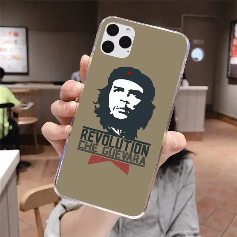 

Che Guevara Smoking Phone Case For iphone 12 11 Pro Max Mini XS Max 8 7 6 6S Plus X 5S SE 2020 XR Silicone Soft Cover