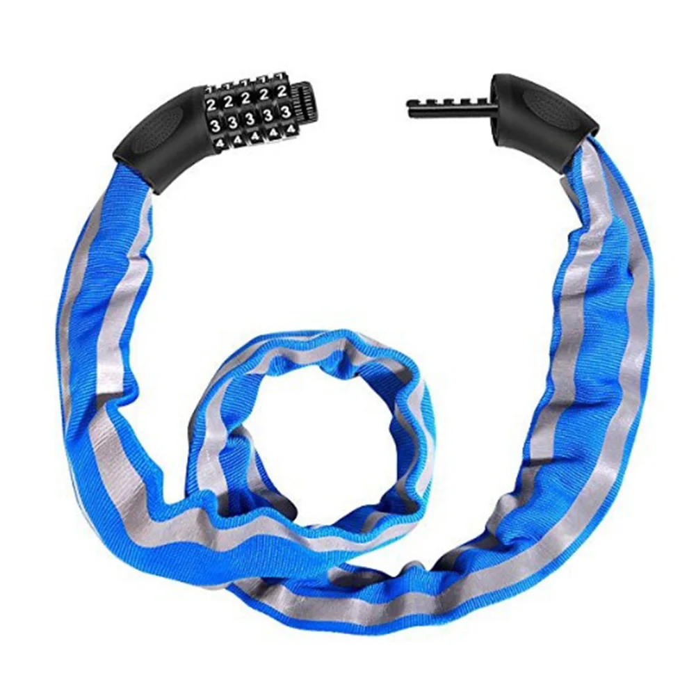 

New Bicycle Chain Lock MTB Road Bike Safety Anti-theft Chain Lock 5-Digit Password Outdoor Cycling Bicycle Accessories Bike Lock