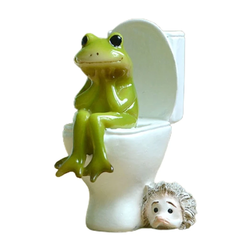 Игрушка лягушка ручной работы милые тихие фигурки модель для дома детской