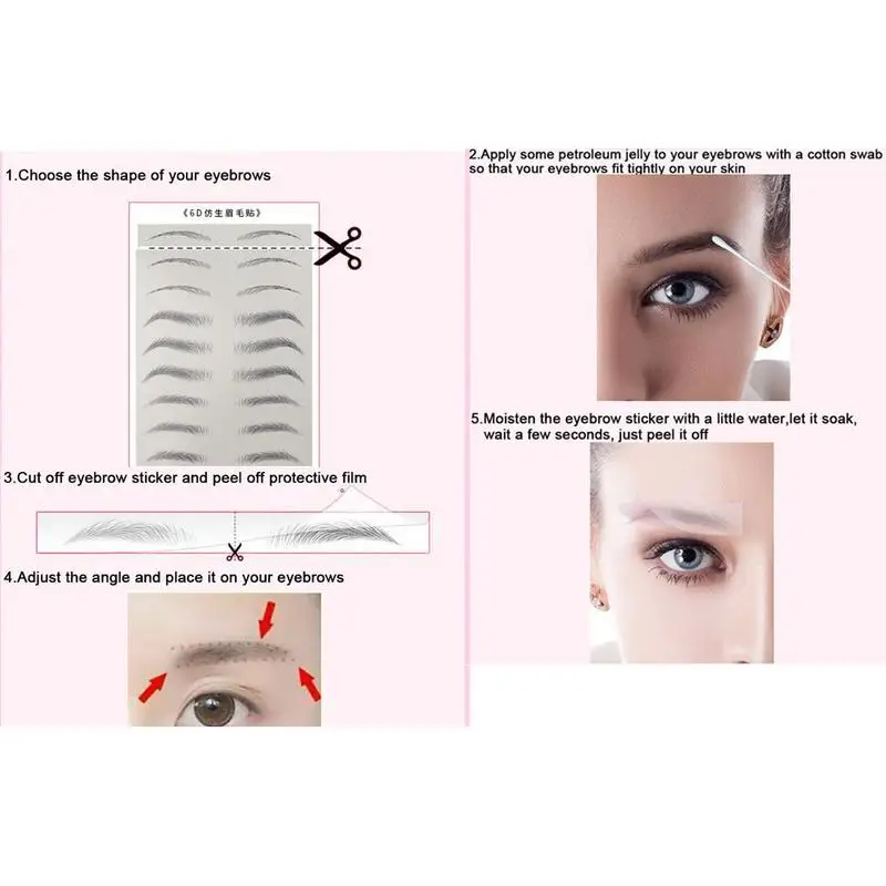 6D Ложные брови Водонепроницаемый длительный Уход за волосами как татуировки