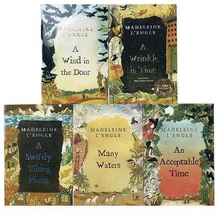 5 набор книг A Wrinkle in Time Quintet Мадлен The engle Дети фантазия научная фантастика новая