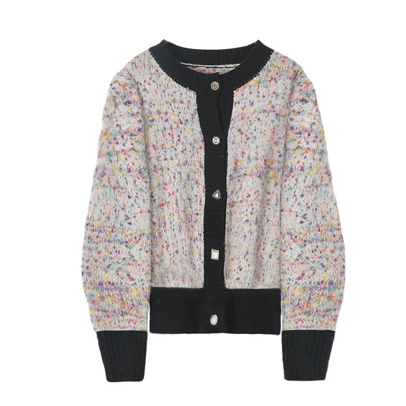 

2021 Fashion Women's Knitted Sweaters Runway Korean Style Luxury Famous Slender European Design Party Style Loose Lady Clothing
