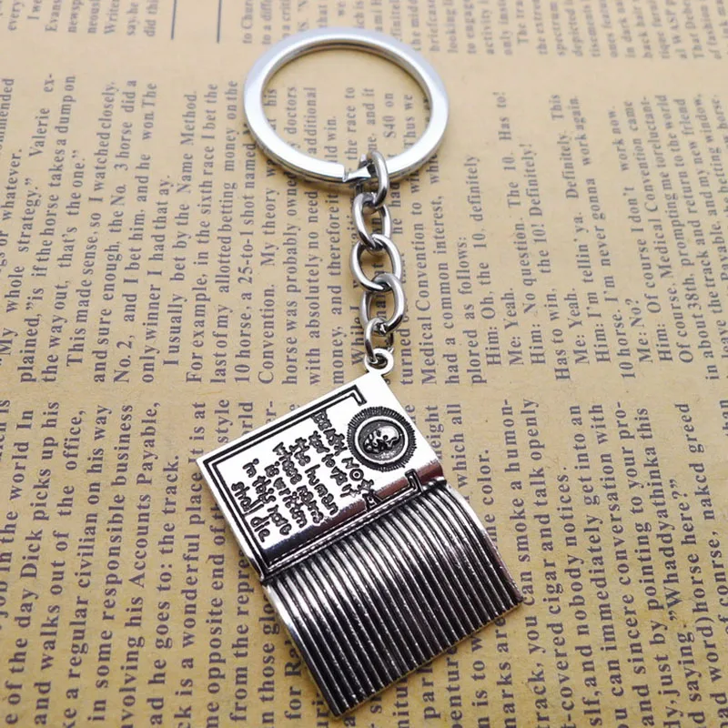 

Personality Trends Alloy Large Book Keychain Pendant Waist Bag Car Pendant Jewelry Accessories