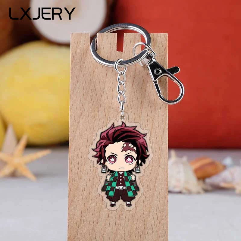 LXJERY Demon Slayer мультфильм аниме брелок двухсторонний акриловый брелок школьный декор кулон брелок