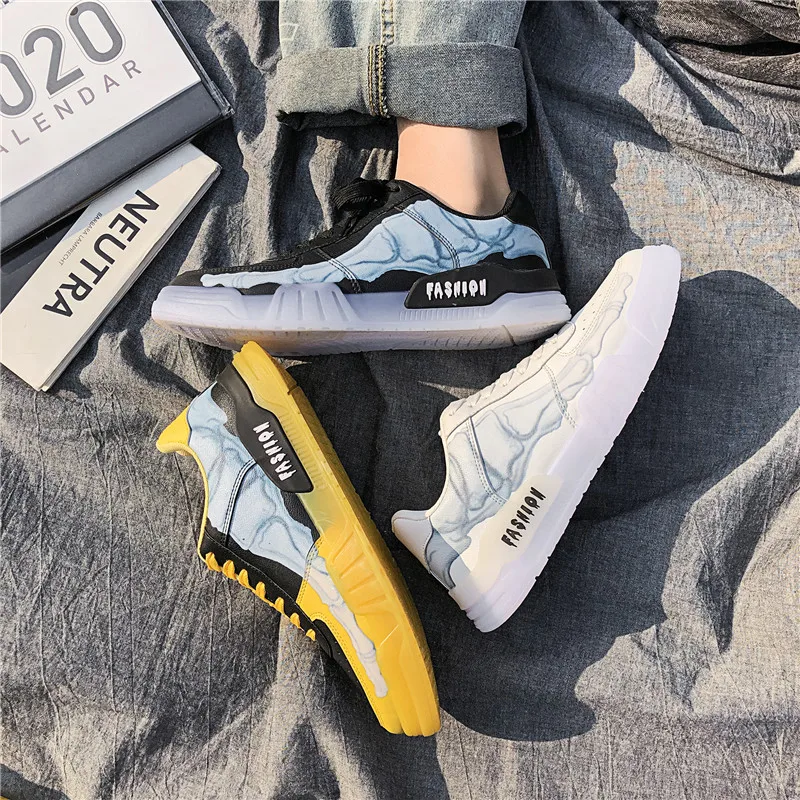 Граффити устойчивые туфли на шнурках Уличные прогулочные легкий Мужская обувь