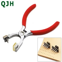 4mm leather puncher pliers diy leather craft tool oblique hole diamond hole suture puncher tool hand pressure punch installation