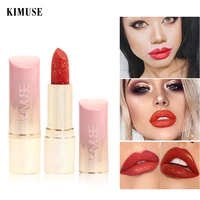 kimuse 3 colors red lipstick matte soft glitter waterproof makeup long lasting pigment lipstickslip gloss natural cosmetics