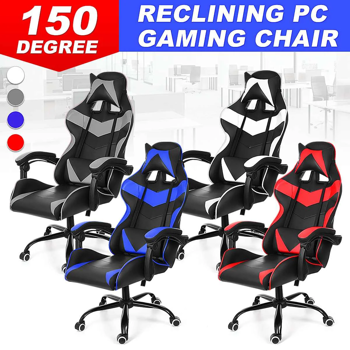 

Office Chairs WCG Gaming Chair Computer Chair Internet Cafe Racing Desk Chair Gamer Lying Household Office Chair Freeshipping