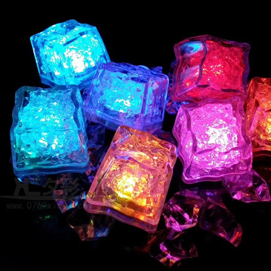 

Luminous ice seven color touch sensitive night light LED flash ice block light up in waterA995