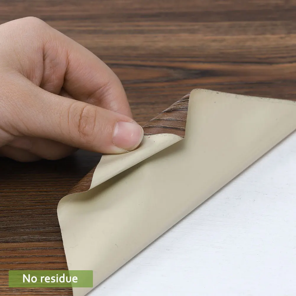 

20x300cm Vintage Gray Grain Wood Floor Sticker Adhesive Waterproof Home Sticker Kitchen Bathroom Wall Sticker Easy To Remove