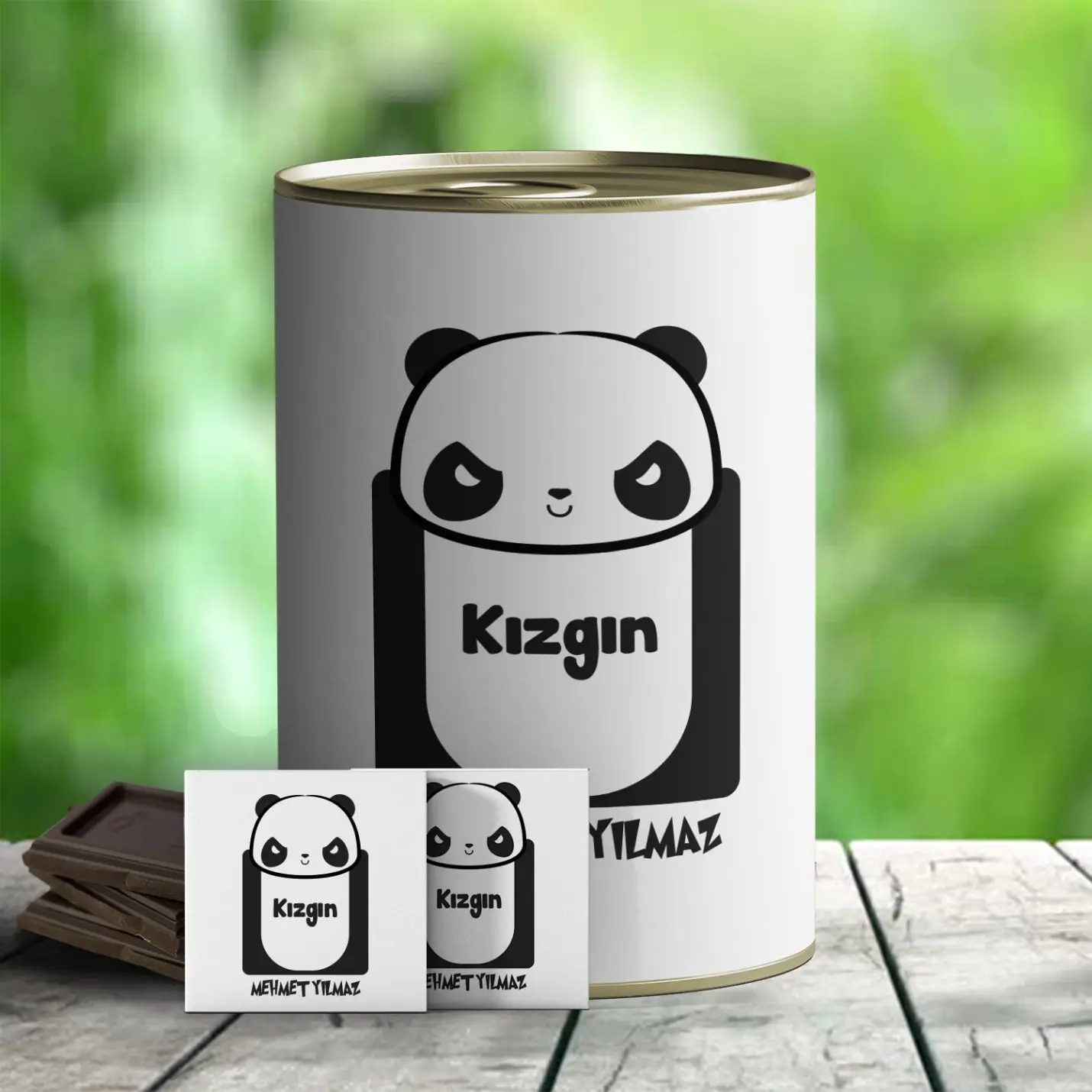 

Personalized Angry Panda Themed Gift Canned