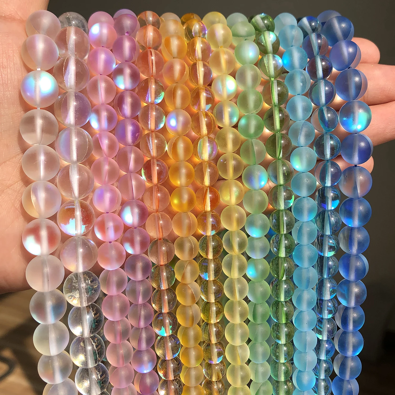 AB Цвет австрийский хрустальный бисер блестящие матовые круглые свободные бусины