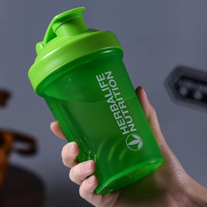 С фабрики 5 ярких цветов Новинка 500 мл Herbalife питательная пластиковая бутылка для воды портативная прозрачная Спортивная бутылка для воды - Цвет: green with ball