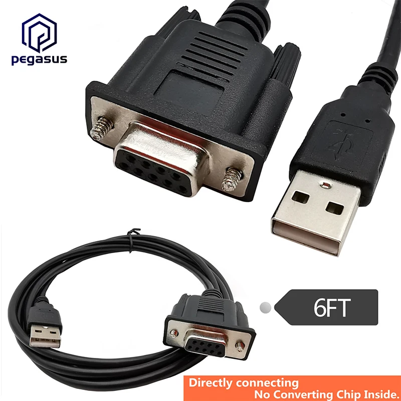 Последовательный Кабель 1 8 метров RS232 DB9 9PIN Мама-USB 2 0 A папа | Электроника