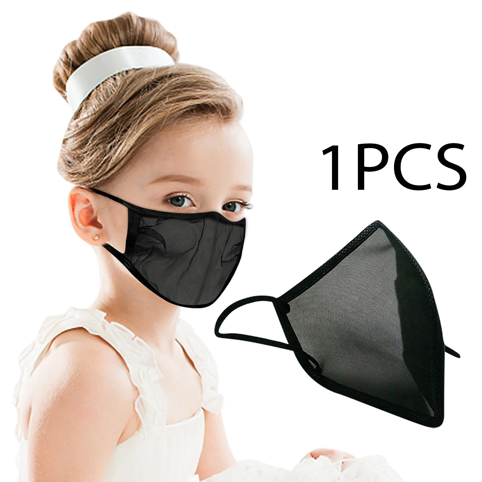 

Детская маска, Многоразовые Детские черные маленькие дышащие маски для косплея на Хэллоуин, защитные маски для лица