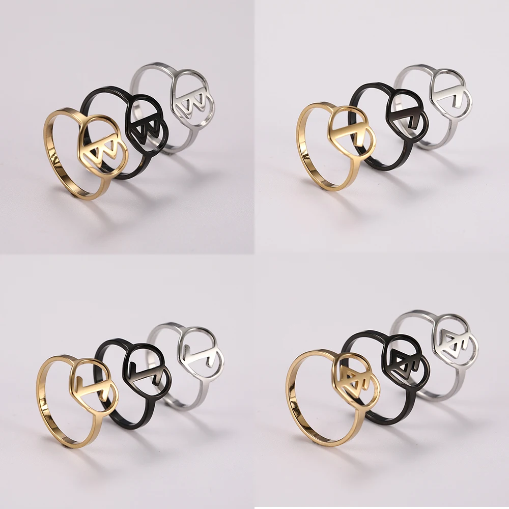 Cooltime кольца викингов простое Стильное кольцо с алфавитом руны для мужчин и