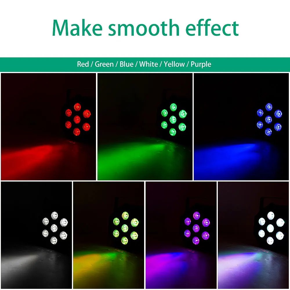 

7*RGBW LEDs PAR Light UV With DMX Master-slave Auto For Disco DJ Projector Machine With Remote Control Party Christmas Dec