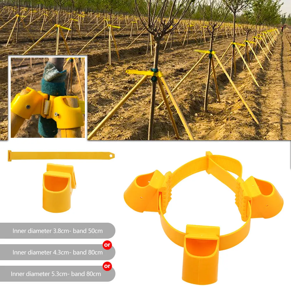 

3 Sizes Gardening TPR Fruit Tree Fixation Support Tool Plant Windbreak Support Protection Binding Holder Kit