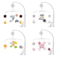 baby rattles baby toys 0 12 months holder rotating plush animal sweet crib soft wind bell music box mobile to bed newborn rattle