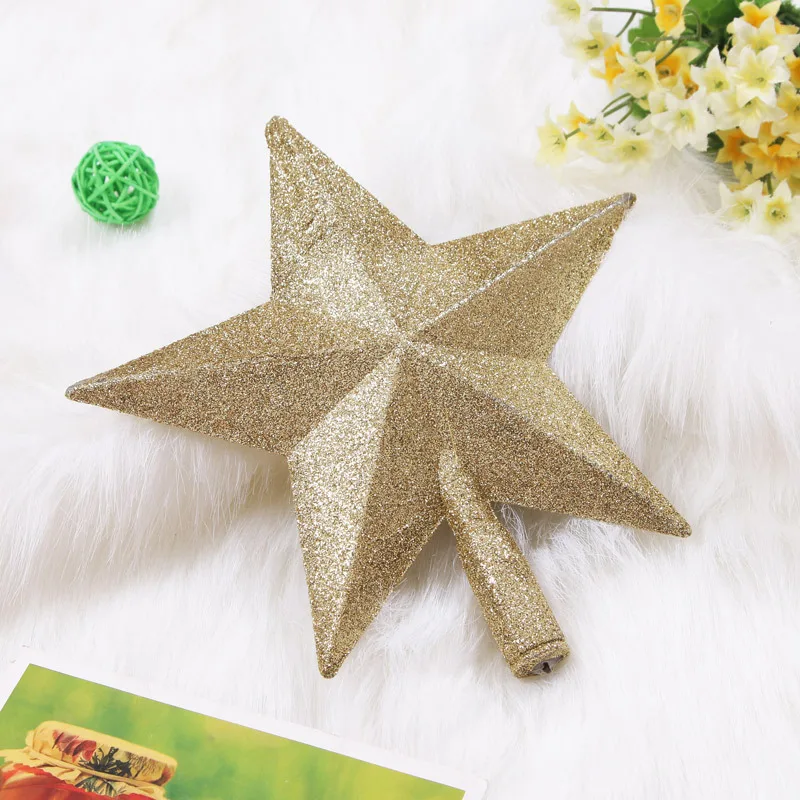 5 9 дюймов горячая Распродажа напылением золотистого цвета Рождественская звезда