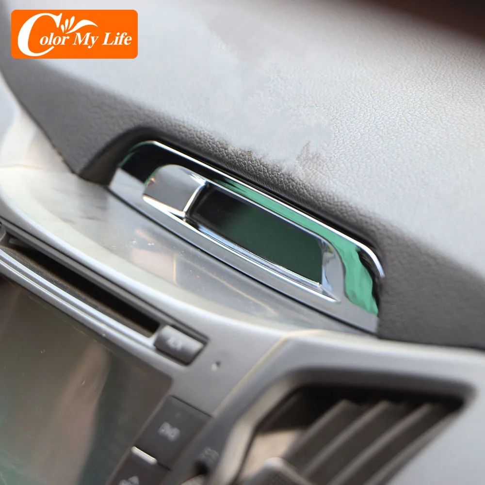 ABS Chrome Car Center Condole CD Panel Decoration Cover Trim Sequins Sticker for Kia Sportage SL 3 R Sportage3 2011 - 2015 Parts |