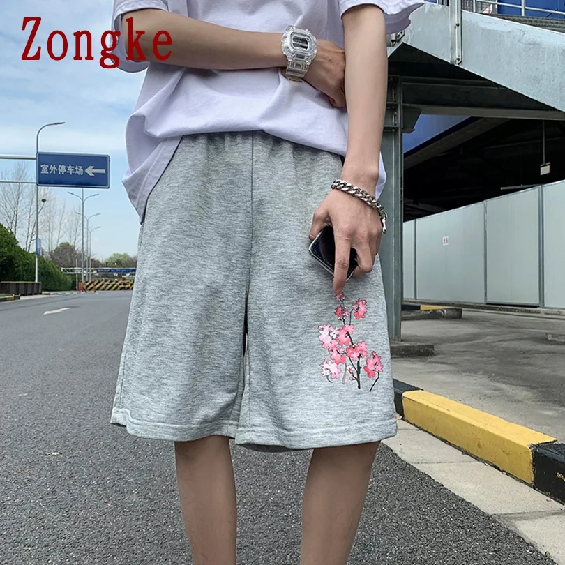 

Zongke Floral Printed Casual Harajuku Shorts Men New Japanese Short Men Clothing M-5XL 2021 New Arrivals