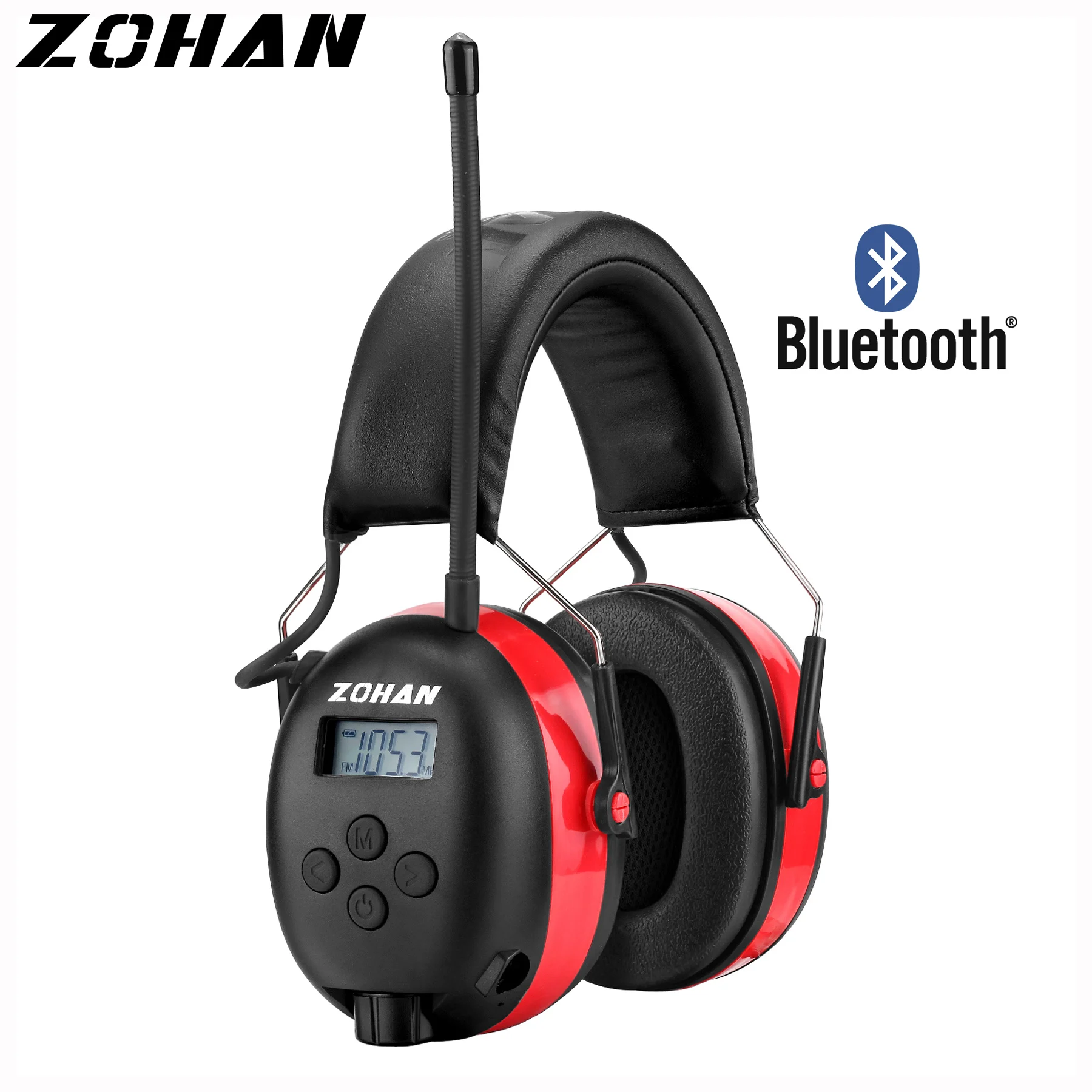 

ZOHAN Electronic Earmuffs 5.0 Bluetooth Headphone Ear Protection FM/AM Noise Reduction Hearing Protective for Mowing NRR25db