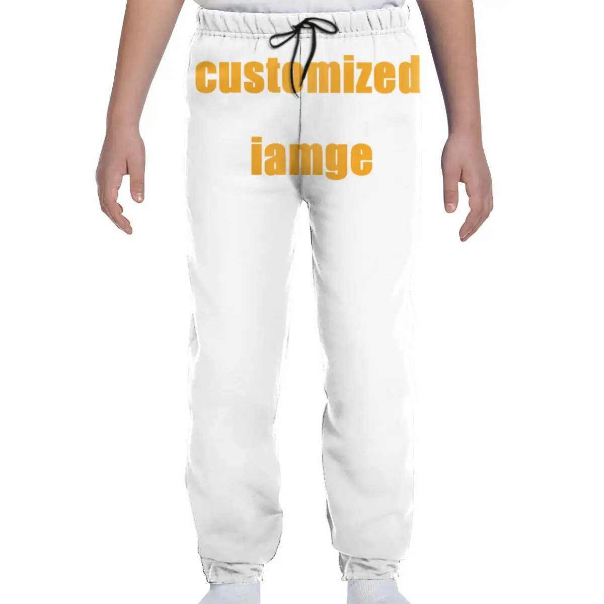 Бесшумные прямые брюки с принтом на заказ эластичной резинкой талии для