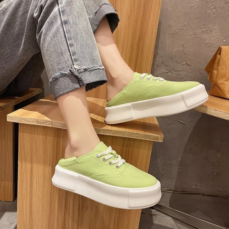 

Espadrille Shoes Round Toe Clogs Platform Casual Female Sneakers Women Modis All-Match Creepers Summer New 2021 Solid Spring Lei