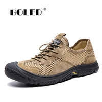 plus size suede leather shoes men lace up casual shoes soft outdoor flats wear resisting anti skid walking men shoes