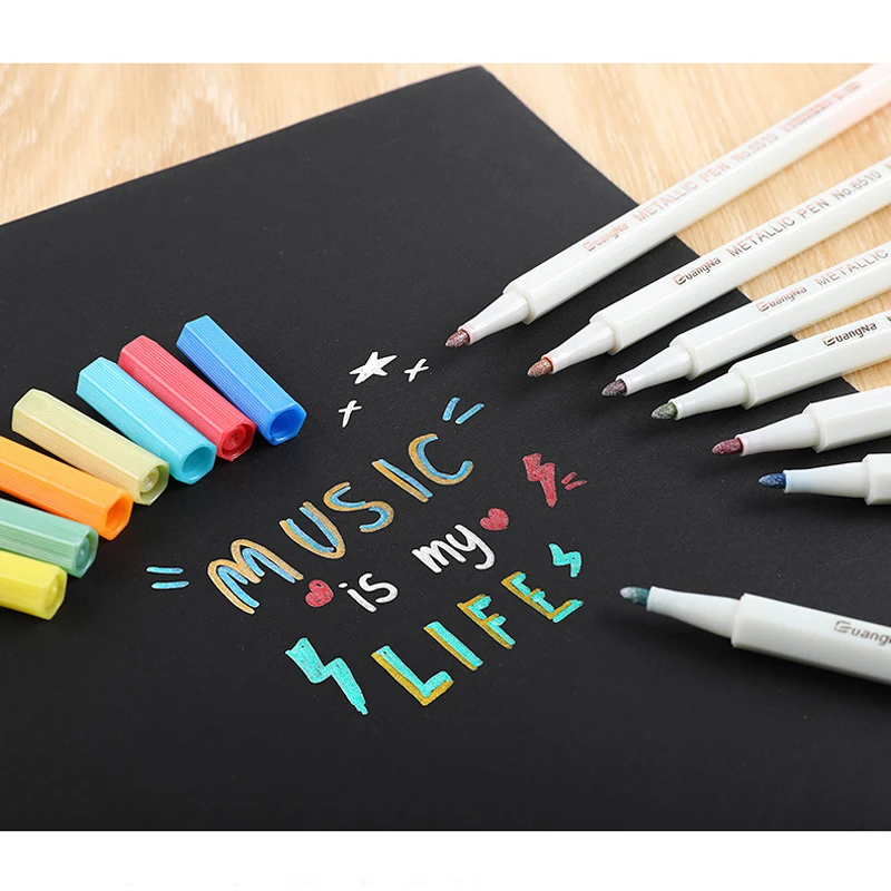 10-30 Farben Kunst Farbe Markierung stifte weiche Pinsel Metallic Marker Stifte Karte machen Handwerk Rock Malerei Glas Scrap booking Kunst Stift – Detail 14