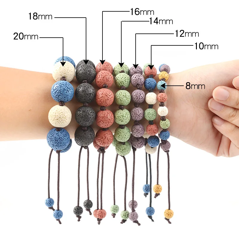 Wholesale 6/8/10/12/14/16 mm Volcanic Stone Synthetic Lava Round Beads Dyed For Jewelry Making DIY Bracelet&ampNecklace | Украшения и