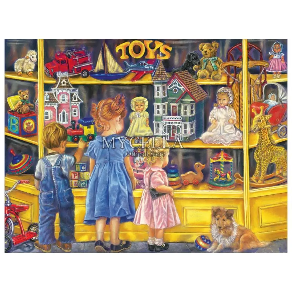 Алмазная живопись 5D сделай сам для детей вышивка крестиком покупка игрушек