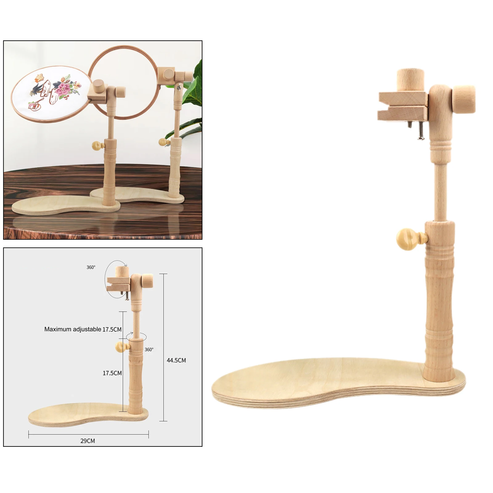 Supporto per arazzo regolabile in legno per ricamo telaio per arazzo supporto per Rack a punto croce strumenti da tavolo per cucire fai-da-te